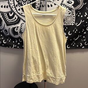 Lands' End Yellow Sleeveless Relaxed Tank Top